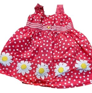 blueberi boulevard dress 4t Pink Daisy Flower Polka Dot Cotton Sun Dress…